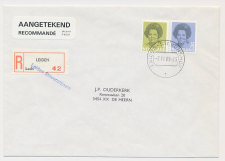 Aangetekend Leiden Stevensbloem 1989 - Overstempeld strookje 