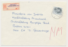 Aangetekend Enschede Wesselernering 1986 - Overstempeld strookje