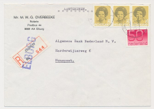 Aangetekend Elburg 1985 - Overstempeld strookje Elspeet