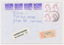 Aangetekend Brunssum Rumpenerstraat 1994 - Overstempeld strookje