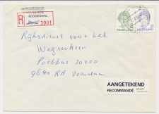 Aangetekend Roosendaal Dijkcentrum 1994 - Overstempeld strookje 