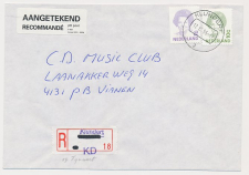 Aangetekend Klundert 1996 - Overstempeld strookje Fijnaart