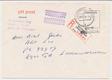 Aangetekend Rotterdam Slag 1987 - Overstempeld strookje 