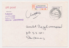 Aangetekend s Gravenhage Jonckbloetplein - Overstempeld strookje