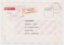 Aangetekend s Gravenhage Jonckbloetplein - Overstempeld strookje