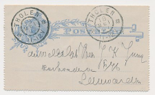 Grootrondstempel Tholen - Leeuwarden 1907