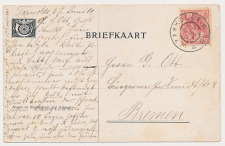 Grootrondstempel Terwolde - Bremen Duitsland 1911