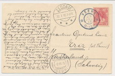 Grootrondstempel Veere - Zeddam - Eriz Zwitserland 1915