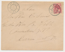 Grootrondstempel De Wijk - Laren 11.7.1907