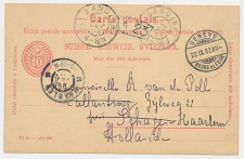 Geneve Zwitserland - Grootrondstempel Het Zand (N.H.) 1902