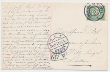 Grootrondstempel traject: Amsterdam - Antwerpen L 1911
