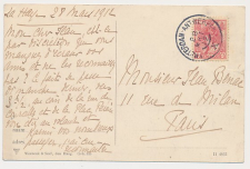 Grootrondstempel traject: Amsterdam - Antwerpen X 1912