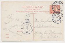 Grootrondstempel traject: Amsterdam - Uitgeest B 1909