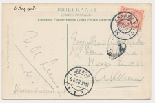 Grootrondstempel traject: Arnhem - Breda IX 1908