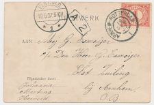 Grootrondstempel traject: Arnhem - Rotterdam I 1907