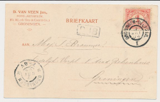 Grootrondstempel traject: Groningen - Delfzijl I 1904
