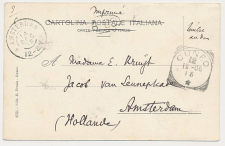 Grootrondstempel Amsterdam 1906 - Nachtuurkarakters 12-2V