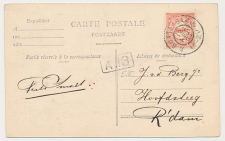 Grootrondstempel Rotterdam 1907 - Nachtuurkarakters 12-2V