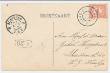 Grootrondstempel Schiedam 1906 - Nachtuurkarakters 2-6V