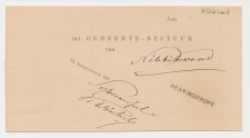 Sijbekarspel- Naamstempel Benningbroek - Wognum- Nibbixwoud 1887