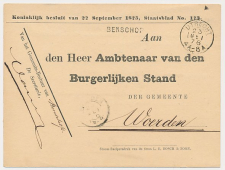 Naamstempel Benschop - Utrecht - Woerden 1876