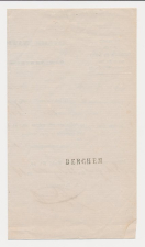 Naamstempel Berchem - s Hertogenbosch - Lithoijen 1864