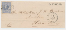 Naamstempel Castricum - Haarlem 1871 - Trein takjestempel