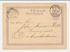 Naamstempel Dirkshorn - Alkmaar - Amsterdam 1877