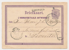 Naamstempel Eibergen - Deventer 1875 - Treinstempel
