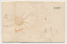 Doornenburg - Naamstempel Gent - Nijmegen - Hemmen 1854