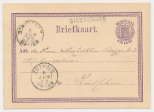 Sliedrecht - Naamstempel Giessendam - Gorinchem - Zutphen 1873