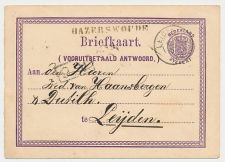 Naamstempel Hazerswoude - Leiden 1875