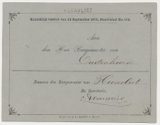 Naamstempel Heenvliet - Oudenhoorn 1878