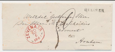 Naamstempel Huissen. - Zevenaar - Arnhem 1865