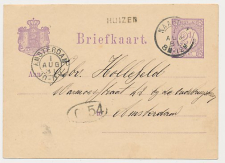 Naamstempel Huizen - Naarden - Amsterdam 1881