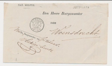 Naamstempel Jutphaas - Utrecht - Bergen op Zoom - Woensdrecht 1880