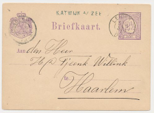 Naamstempel Katwijk A/ Zee - leiden - Haarlem 1879