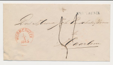 Naamstempel Krommenie - Wormerveer - Haarlem 1865