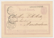 Naamstempel Lekkerkerk - Rotterdam - Amsterdam 1871