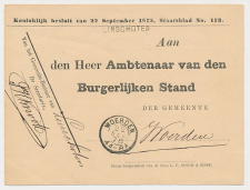 Naamstempel Linschoten - Woerden 1878
