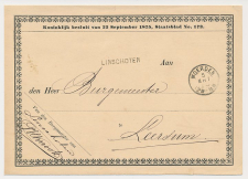 Naamstempel Linschoten - Woerden - Leersum 1878