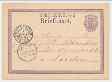Naamstempel Mijnsheerenland - Rotterdam - Leiden 1873