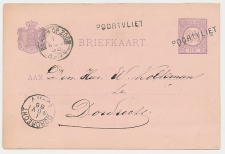 Naamstempel Poortvliet - Bergen op Zoom - Dordrecht 1886