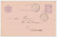 Naamstempel Poortvliet - Bergen op Zoom - Dordrecht 1889