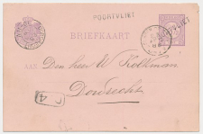 Naamstempel Poortvliet - Bergen op Zoom - Dordrecht 1888