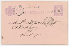 Naamstempel Poortvliet - Bergen op Zoom - Vlaardingen 1889