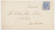 Naamstempel Ravestein - Arnhem 1881 - Treinstempel