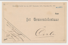 Naamstempel Reusel - Eindhoven - Oerle 1884
