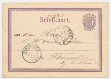 Naamstempel Rhenen - Eindhoven - Woensel 1872 - Treinstempel