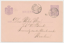 Naamstempel Rijnsburg - Leiden - Haarlem 1890